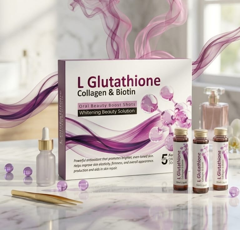 L-Glutathione, Collagen & Biotin Oral Beauty Boost Shots (5-Pack)