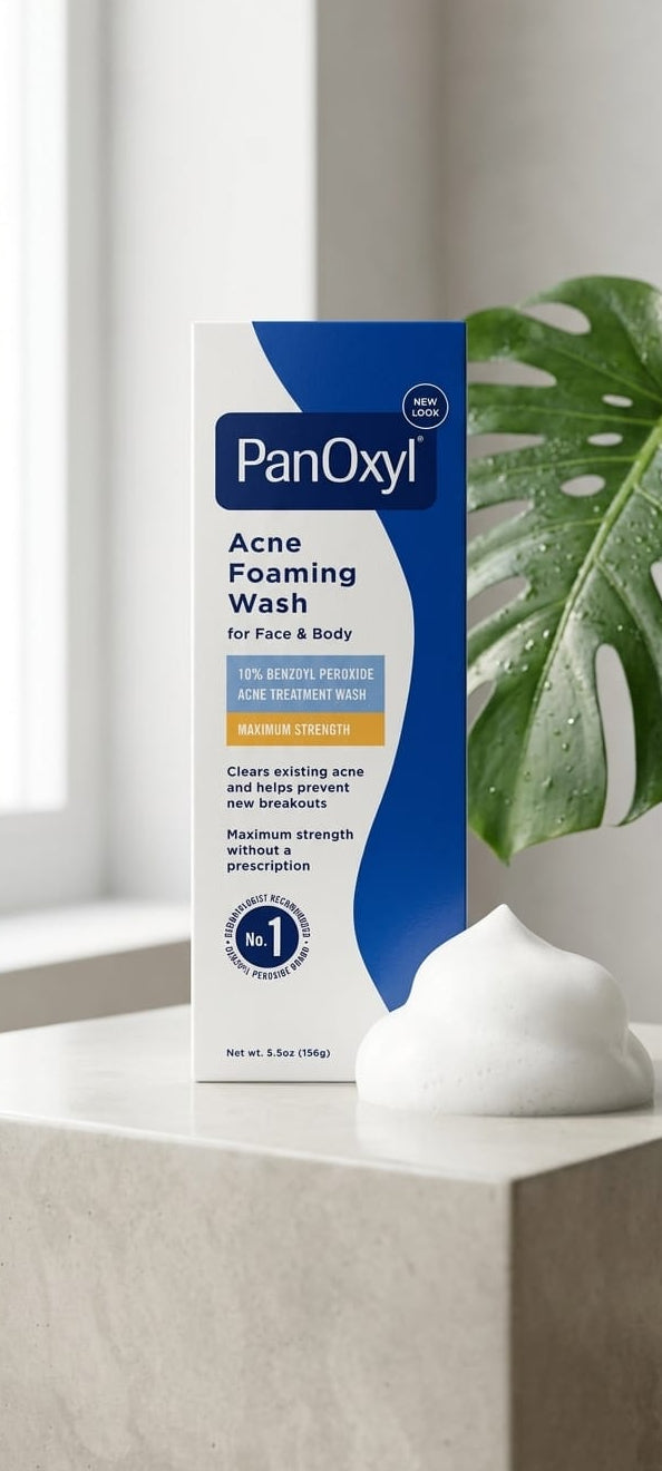 PanOxyl Acne Foaming Wash - Maximum Strength 10% Benzoyl Peroxide (5.5oz)